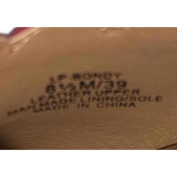 Lucky Brand Bondy Flats 8.5M Red Suede Scalloped D'Orsay Ankle Strap SEE PICS - Picture 8 of 11